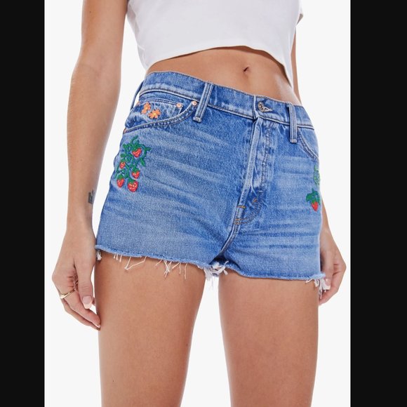 NWT MOTHER The Ditcher Cut Off Short (Romaine Calm) - Picture 4 of 16